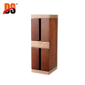DS Wholesale Factory OEM Bulk Custom Design Cheap Solid Wooden Single Bottle Wood Wine Box